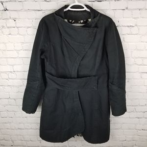 SCHWIING | distressed denim asymmetrical jacket